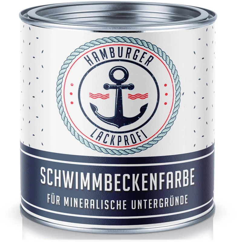 Schwimmbeckenfarbe Poolfarbe in Saphirblau RAL 5003 mit Lackierset (X300) - Hamburger Lack-Profi