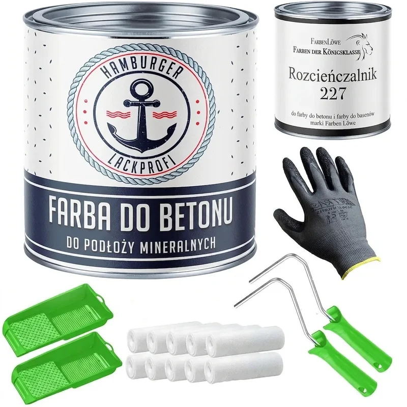 Betonfarbe Anthrazitgrau RAL 7016 mit Lackierset (X300) - Hamburger Lack-Profi