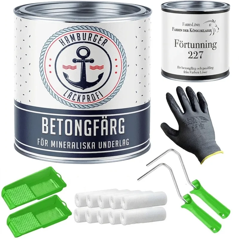 Betonfarbe Anthrazitgrau RAL 7016 mit Lackierset (X300) - Hamburger Lack-Profi