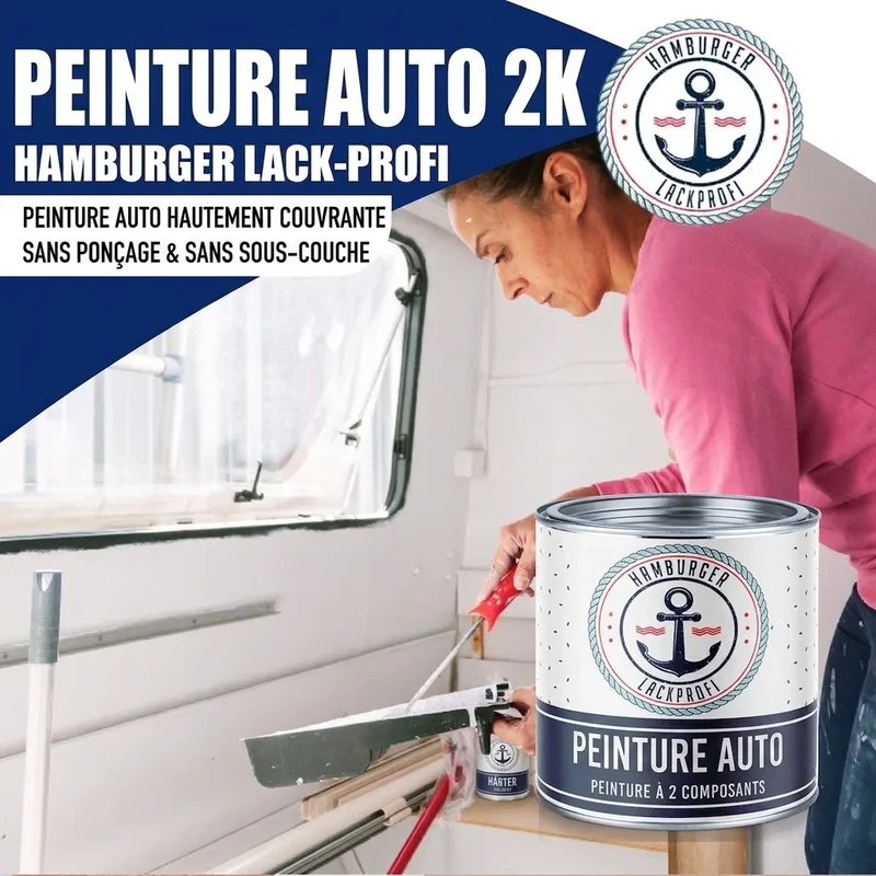 2K Autolack in Graphitschwarz RAL 9011 mit Lackierset (X300) - Hamburger Lack-Profi