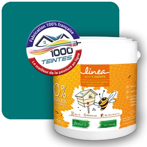 Peinture Natura Linéa® Bleu d'eau (RAL Classic 5021) Ruche SATIN
