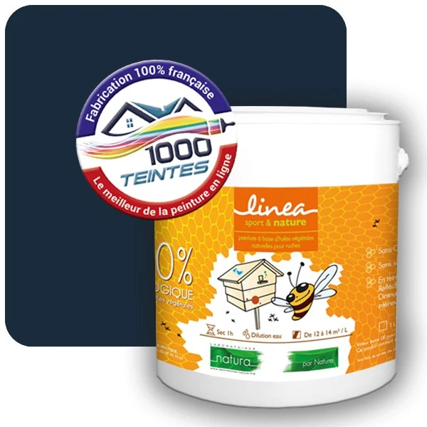 Peinture Natura Linéa® Bleu Acier (RAL Classic 5011) Ruche SATIN