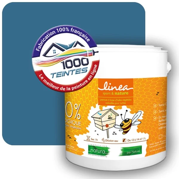 Peinture Natura Linéa® Bleu Brillant (RAL Classic 5007) Ruche SATIN