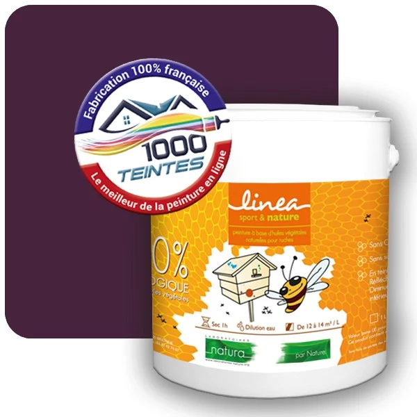 Peinture Natura Linéa® Violet Pourpre (RAL Classic 4007) Ruche SATIN