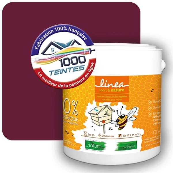 Peinture Natura Linéa® Violet Bordeaux (RAL Classic 4004) Ruche SATIN
