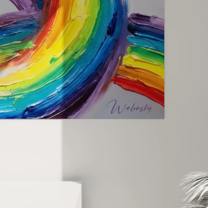 Tableau Spirale multicolore aux empâtements épais - Tourbillon joyeux - Edition style peinture