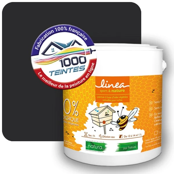 Peinture Natura Linéa® Noir de Sécurité (RAL Classic 9004) Ruche SATIN