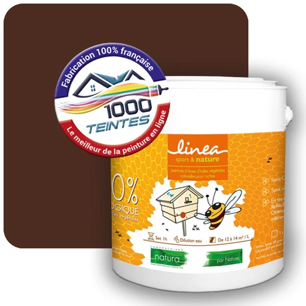 Peinture Natura Linéa® Brun Acajou (RAL Classic 8016) Ruche SATIN