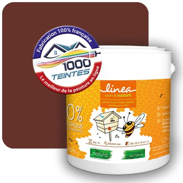 Peinture Natura Linéa® Brun Rouge (RAL Classic 8012) Ruche SATIN
