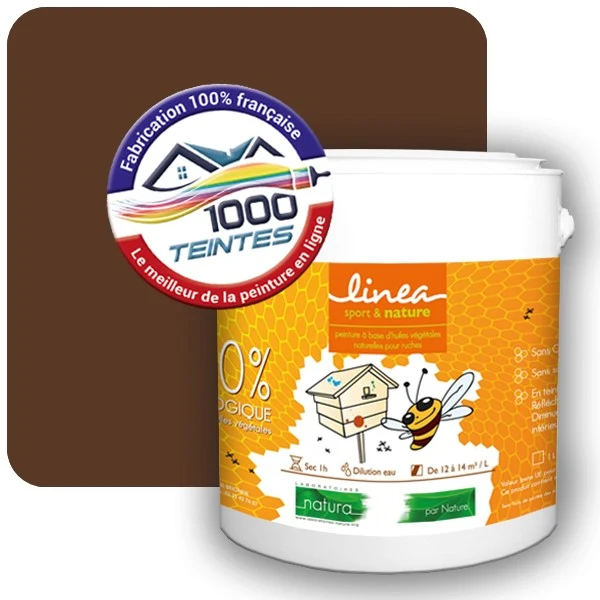 Peinture Natura Linéa® Brun Noisette (RAL Classic 8011) Ruche SATIN