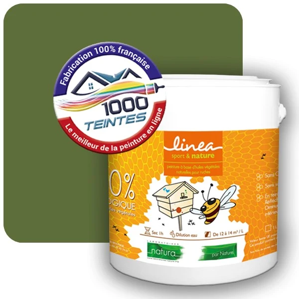 Peinture Natura Linéa® Vert Fougère (RAL Classic 6025) Ruche SATIN