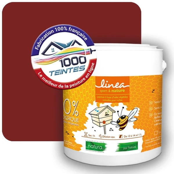 Peinture Natura Linéa® Rouge Brun (RAL Classic 3011) Ruche SATIN