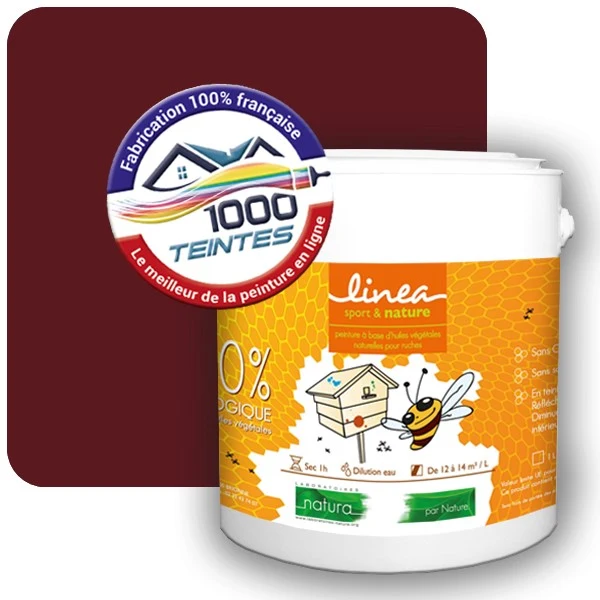 Peinture Natura Linéa® Rouge Vin (RAL Classic 3005) Ruche SATIN
