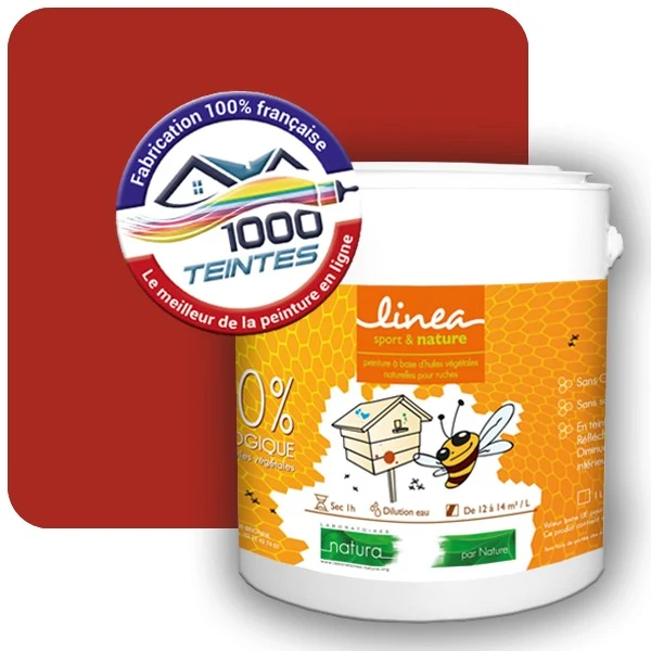 Peinture Natura Linéa® Rouge Feu (RAL Classic 3000) Ruche SATIN
