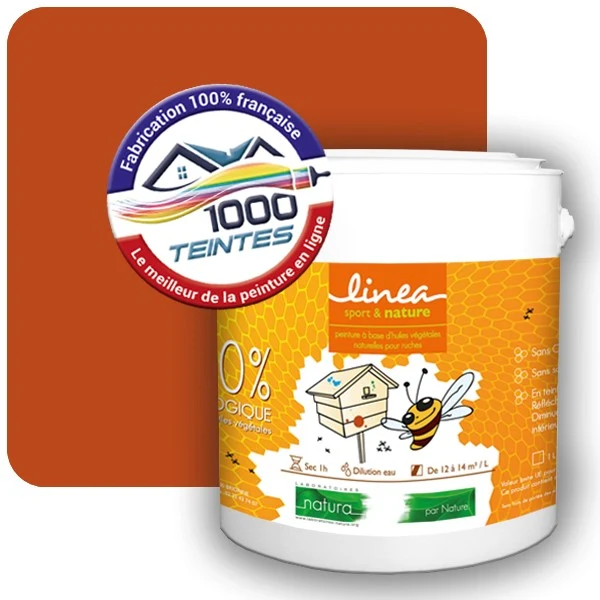 Peinture Natura Linéa® Orangé Rouge (RAL Classic 2001) Ruche SATIN