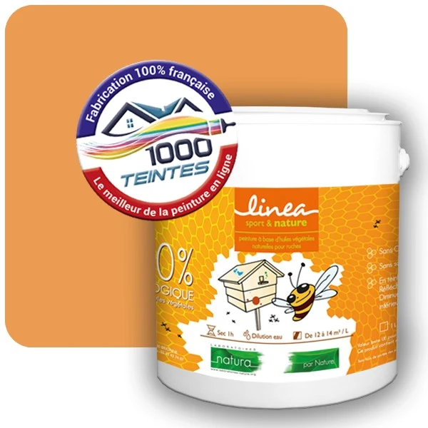 Peinture Natura Linéa® Jaune Pastel (RAL Classic 1034) Ruche SATIN