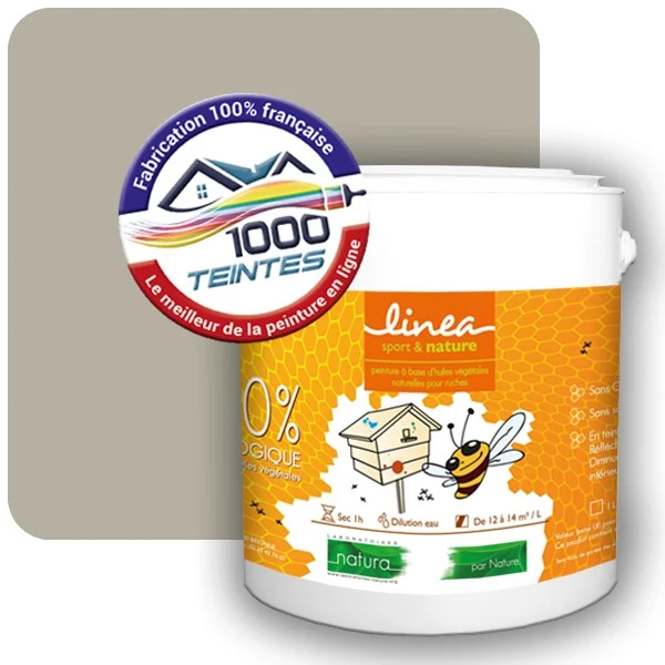 Peinture Natura Linéa® Gris Silex (RAL Classic 7032) Ruche SATIN
