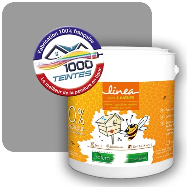 Peinture Natura Linéa® Gris de Sécurité (RAL Classic 7004) Ruche SATIN