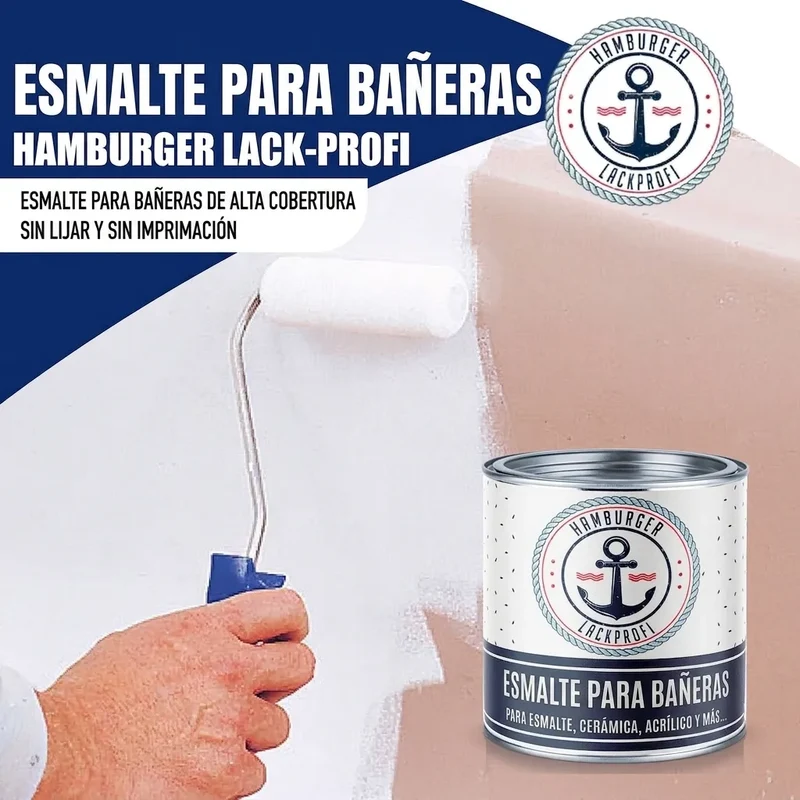 2K Badewannenlack Papyrusweiß RAL 9018 - Glänzend / Seidenmatt / Matt - Hamburger Lack-Profi