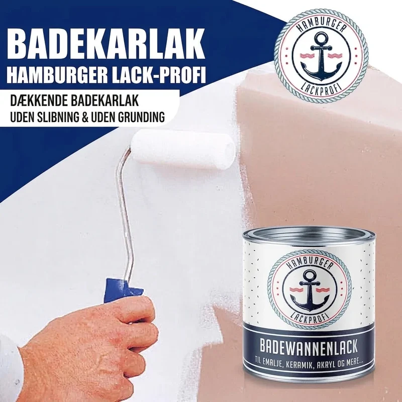 2K Badewannenlack Smaragdgrün RAL 6001 - Glänzend / Seidenmatt / Matt - Hamburger Lack-Profi