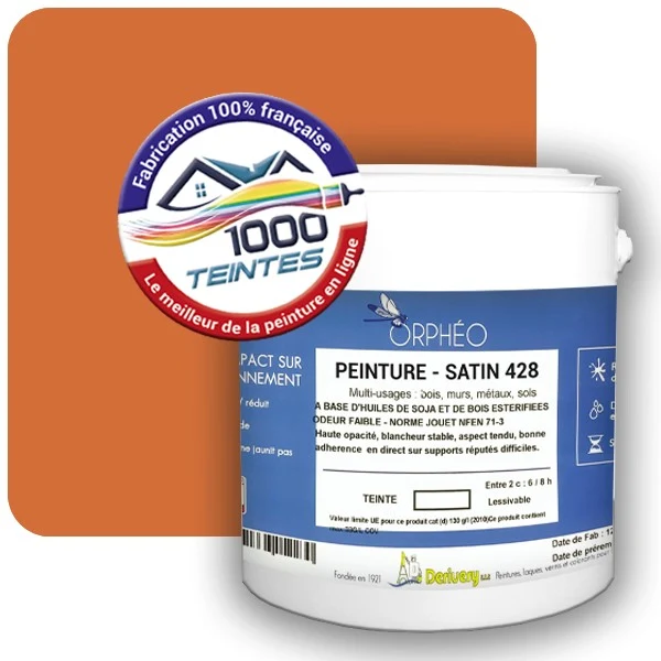 Peinture Anticorrosion Natura Orphéo® Les Rouges (Mille Teintes E3-45) Intérieur/Extérieur SATIN