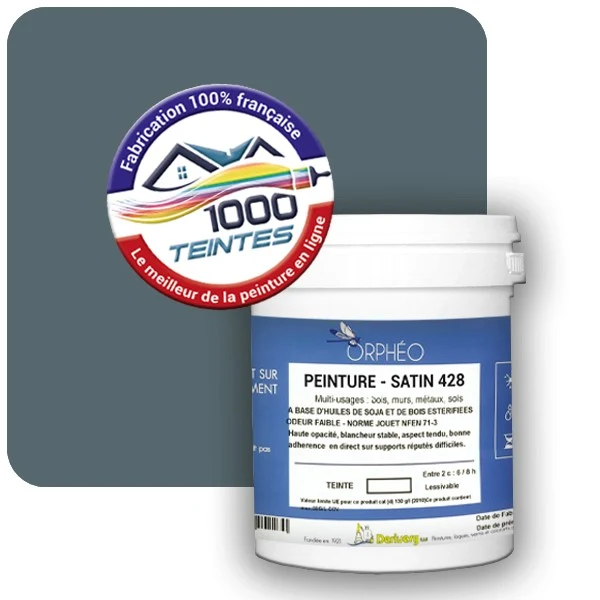 Peinture Anticorrosion Natura Orphéo® Les Bleus pleins (Mille Teintes E25-79) Intérieur/Extérieur SATIN