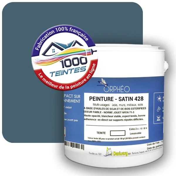 Peinture Anticorrosion Natura Orphéo® Les Bleus pleins (Mille Teintes E25-78) Intérieur/Extérieur SATIN