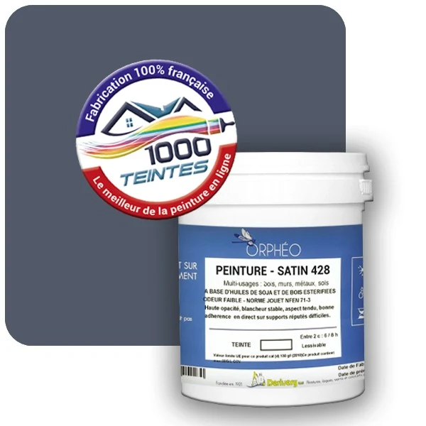 Peinture Anticorrosion Natura Orphéo® Les Bleus pleins (Mille Teintes E25-65) Intérieur/Extérieur SATIN