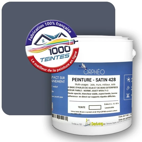 Peinture Anticorrosion Natura Orphéo® Les Bleus pleins (Mille Teintes E25-65) Intérieur/Extérieur SATIN