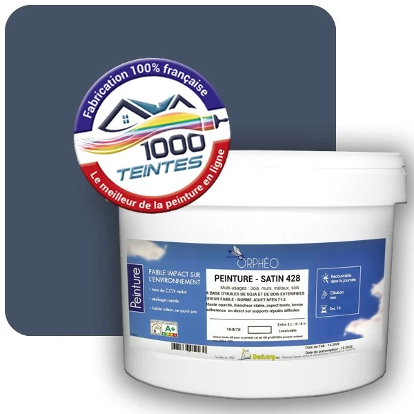 Peinture Anticorrosion Natura Orphéo® Les Bleus pleins (Mille Teintes E25-64) Intérieur/Extérieur SATIN