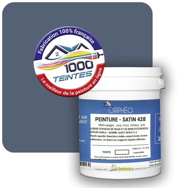 Peinture Anticorrosion Natura Orphéo® Les Bleus pleins (Mille Teintes E25-63) Intérieur/Extérieur SATIN