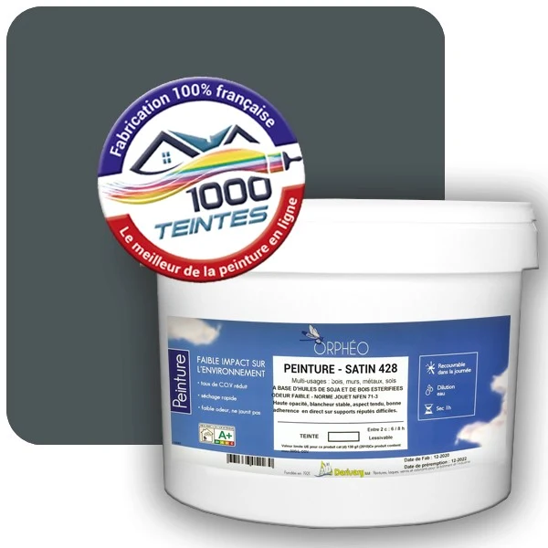 Peinture Anticorrosion Natura Orphéo® Les Bleus pleins (Mille Teintes E25-56) Intérieur/Extérieur SATIN