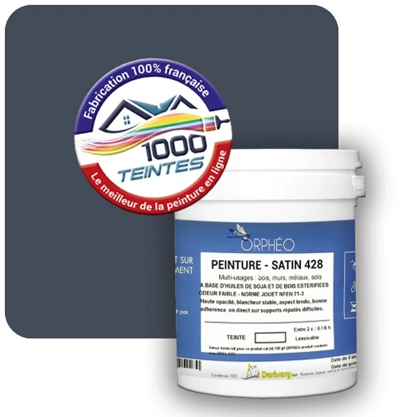 Peinture Anticorrosion Natura Orphéo® Les Bleus pleins (Mille Teintes E25-54) Intérieur/Extérieur SATIN