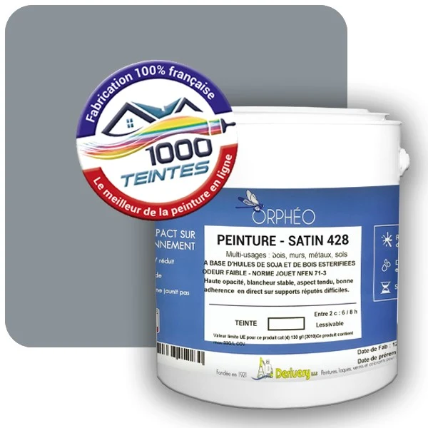 Peinture Anticorrosion Natura Orphéo® Les Bleus pleins (Mille Teintes E25-46) Intérieur/Extérieur SATIN