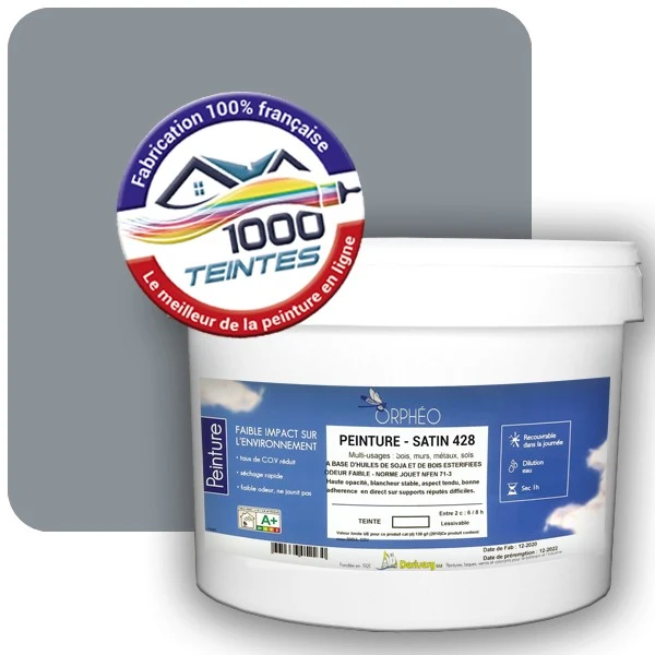 Peinture Anticorrosion Natura Orphéo® Les Bleus pleins (Mille Teintes E25-46) Intérieur/Extérieur SATIN