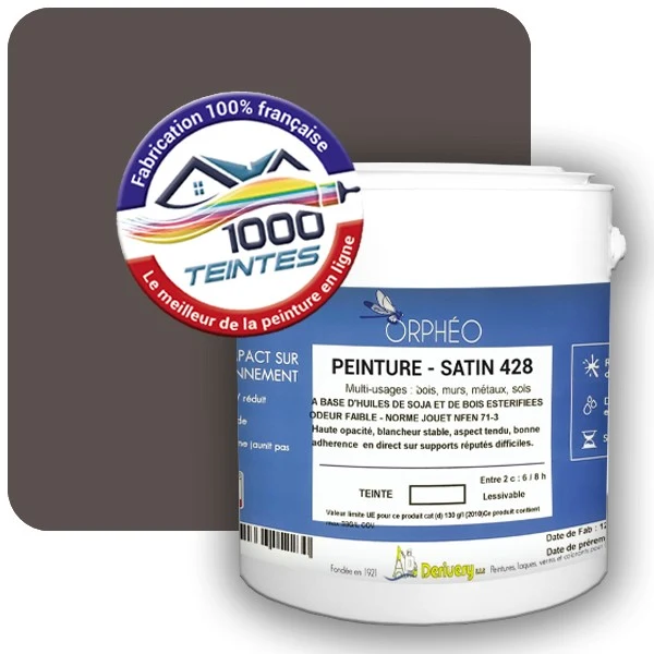 Peinture Anticorrosion Natura Orphéo® Les Bruns pleins (Mille Teintes E25-44) Intérieur/Extérieur SATIN