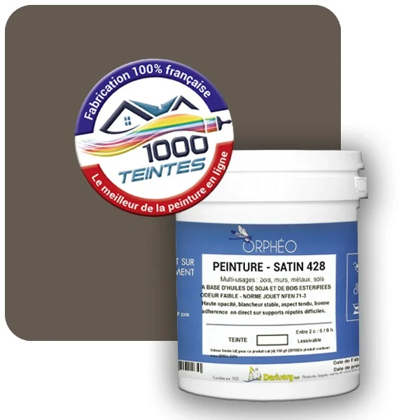 Peinture Anticorrosion Natura Orphéo® Les Bruns pleins (Mille Teintes E25-43) Intérieur/Extérieur SATIN