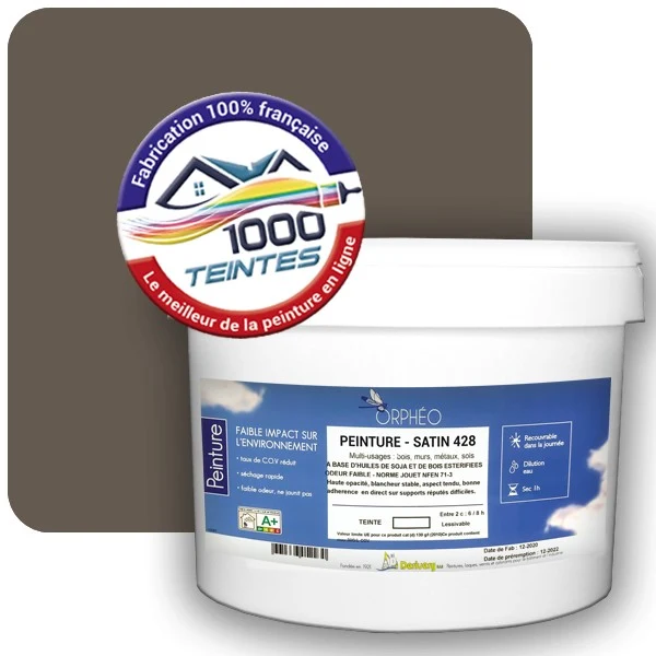 Peinture Anticorrosion Natura Orphéo® Les Bruns pleins (Mille Teintes E25-43) Intérieur/Extérieur SATIN