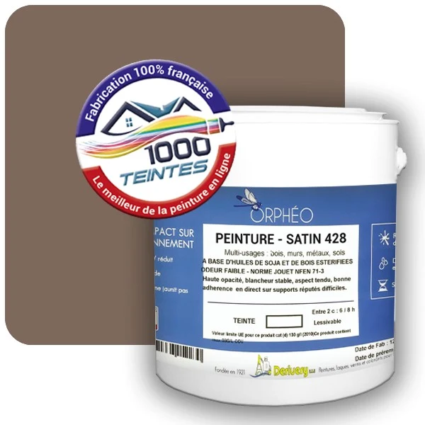 Peinture Anticorrosion Natura Orphéo® Les Bruns pleins (Mille Teintes E25-39) Intérieur/Extérieur SATIN