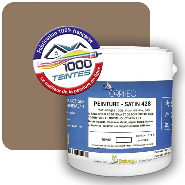 Peinture Anticorrosion Natura Orphéo® Les Bruns pleins (Mille Teintes E25-38) Intérieur/Extérieur SATIN