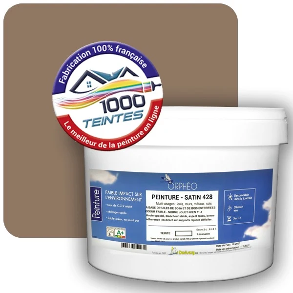 Peinture Anticorrosion Natura Orphéo® Les Bruns pleins (Mille Teintes E25-38) Intérieur/Extérieur SATIN