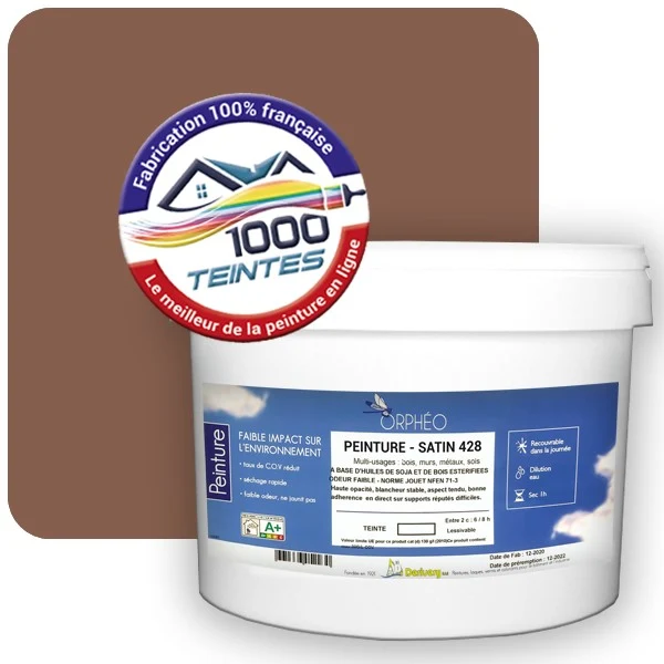 Peinture Anticorrosion Natura Orphéo® Les Bruns pleins (Mille Teintes E25-33) Intérieur/Extérieur SATIN