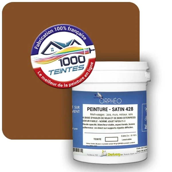 Peinture Anticorrosion Natura Orphéo® Les Bruns pleins (Mille Teintes E25-32) Intérieur/Extérieur SATIN