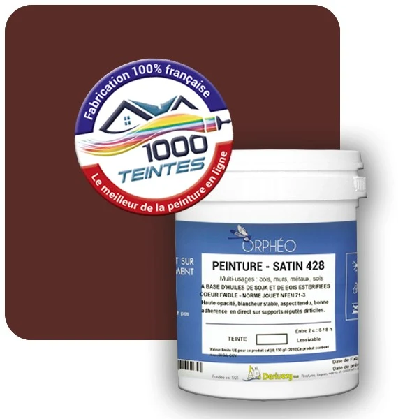 Peinture Anticorrosion Natura Orphéo® Les Bruns pleins (Mille Teintes E25-25) Intérieur/Extérieur SATIN