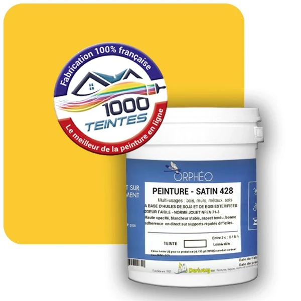 Peinture Anticorrosion Natura Orphéo® Jaune Zinc (RAL Classic 1018) Intérieur/Extérieur SATIN