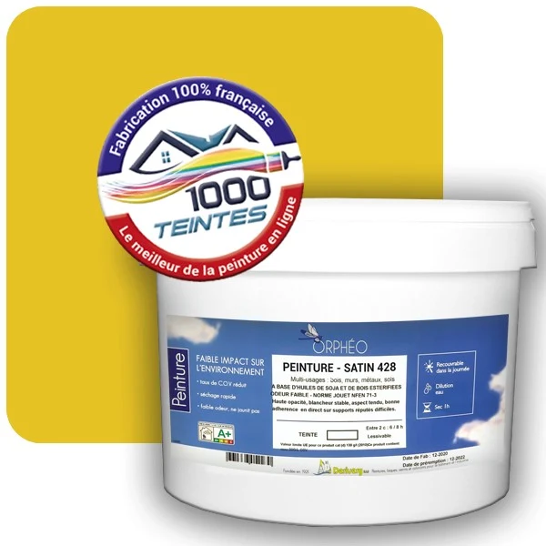 Peinture Anticorrosion Natura Orphéo® Les Jaunes (Mille Teintes E8-5) Intérieur/Extérieur SATIN