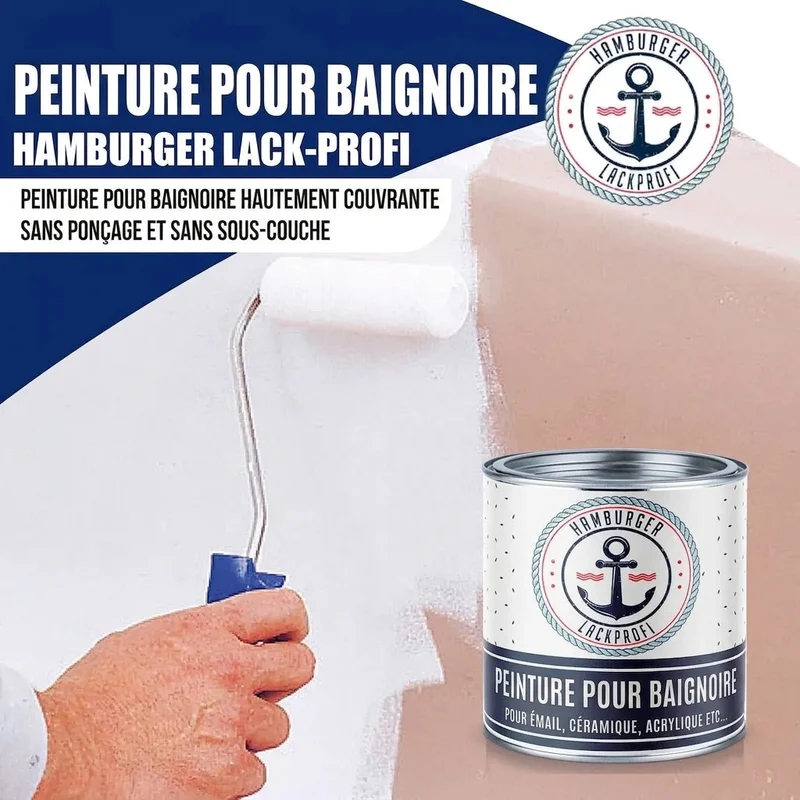 2K Badewannenlack Signalgelb RAL 1003 - Glänzend / Seidenmatt / Matt - Hamburger Lack-Profi