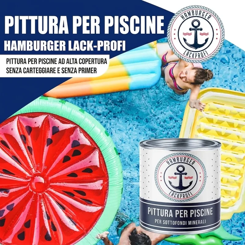 Schwimmbeckenfarbe Grasgrün RAL 6010 - hochdeckende Poolfarbe - Hamburger Lack-Profi