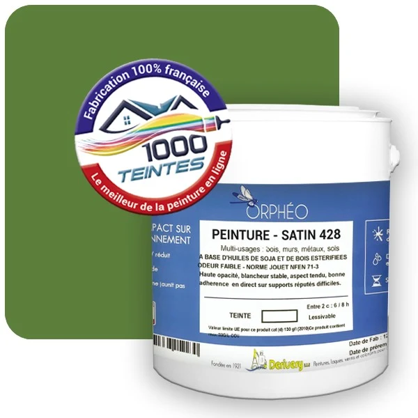 Peinture Anticorrosion Natura Orphéo® Les Verts (Mille Teintes E10-50) Intérieur/Extérieur SATIN