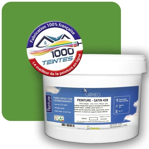 Peinture Anticorrosion Natura Orphéo® Les Verts (Mille Teintes E10-45) Intérieur/Extérieur SATIN